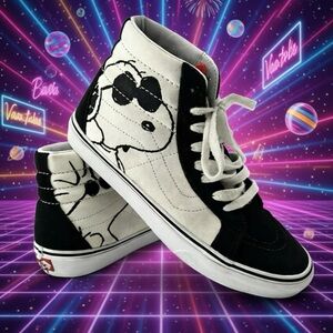 Vans x Peanuts Snoopy SK8 Hi Joe Cool Limited Edition Sneakers Men Sz 9/ 10.5 W